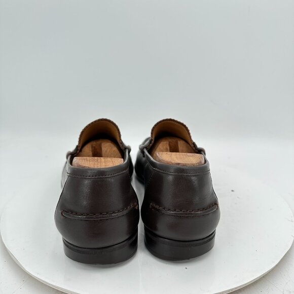 xGucci Men Sz UK 7 US 7.5  Black Leather Green Red Slip On Loafer Dress Shoes - Picture 5 of 13